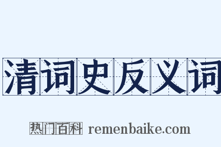 清词史反义词是什么意思的图片